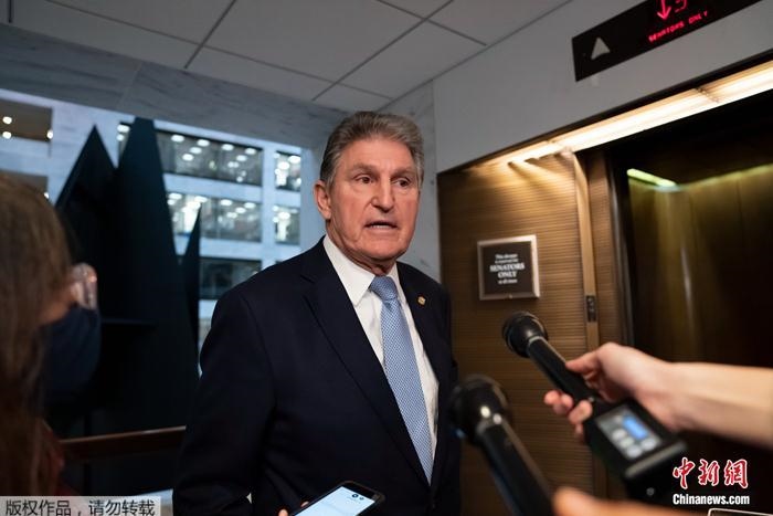 資料圖：美國民主黨籍參議員曼欽。