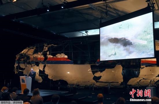 資料圖：MH17墜毀客機殘骸。