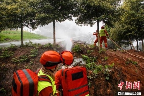 演練現(xiàn)場。瀘州消防供圖