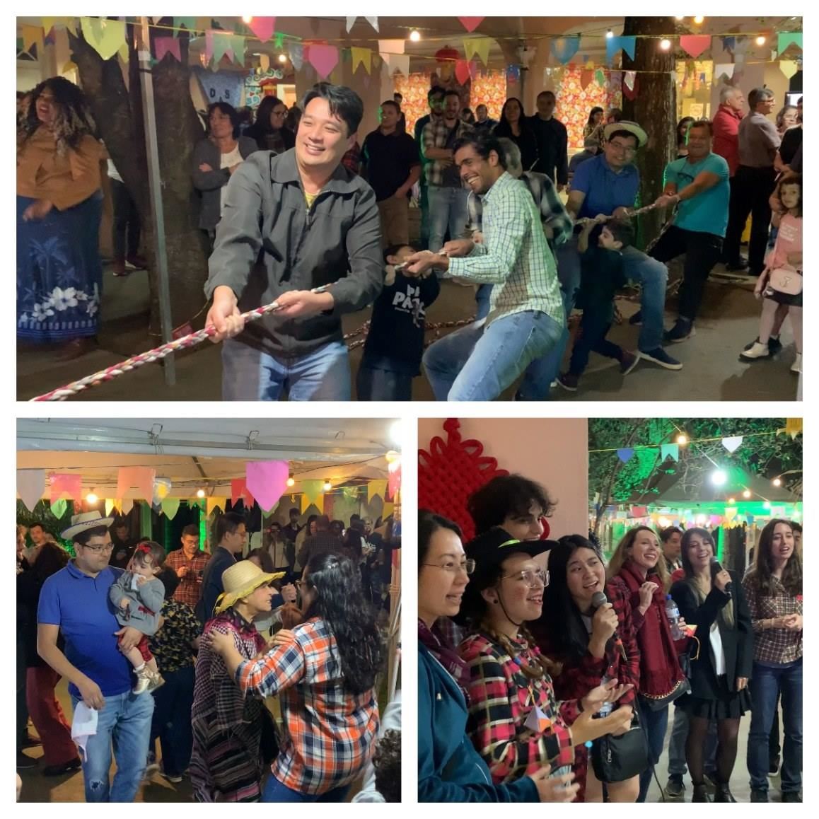 參與者在活動中體驗(yàn)巴西豐收節(jié)文化元素。（圣保羅州立大學(xué)孔子學(xué)院供圖）