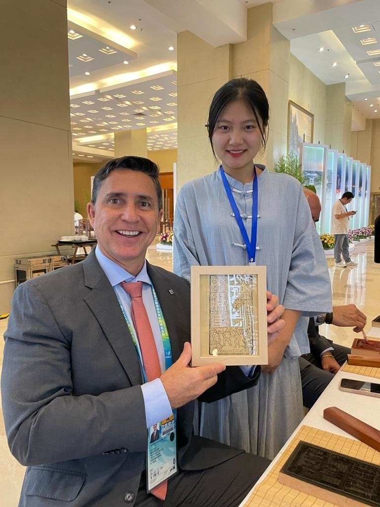 巴西大學(xué)生體育聯(lián)合會(huì)主席盧西亞諾·卡布拉爾。受訪者供圖