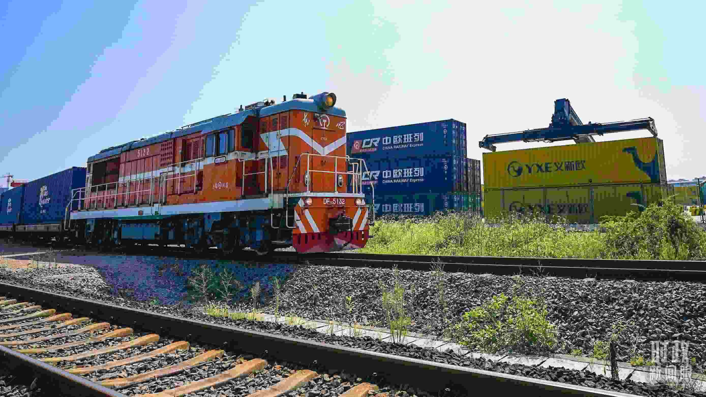 △“義新歐”中歐班列。（總臺國廣記者李晉拍攝）