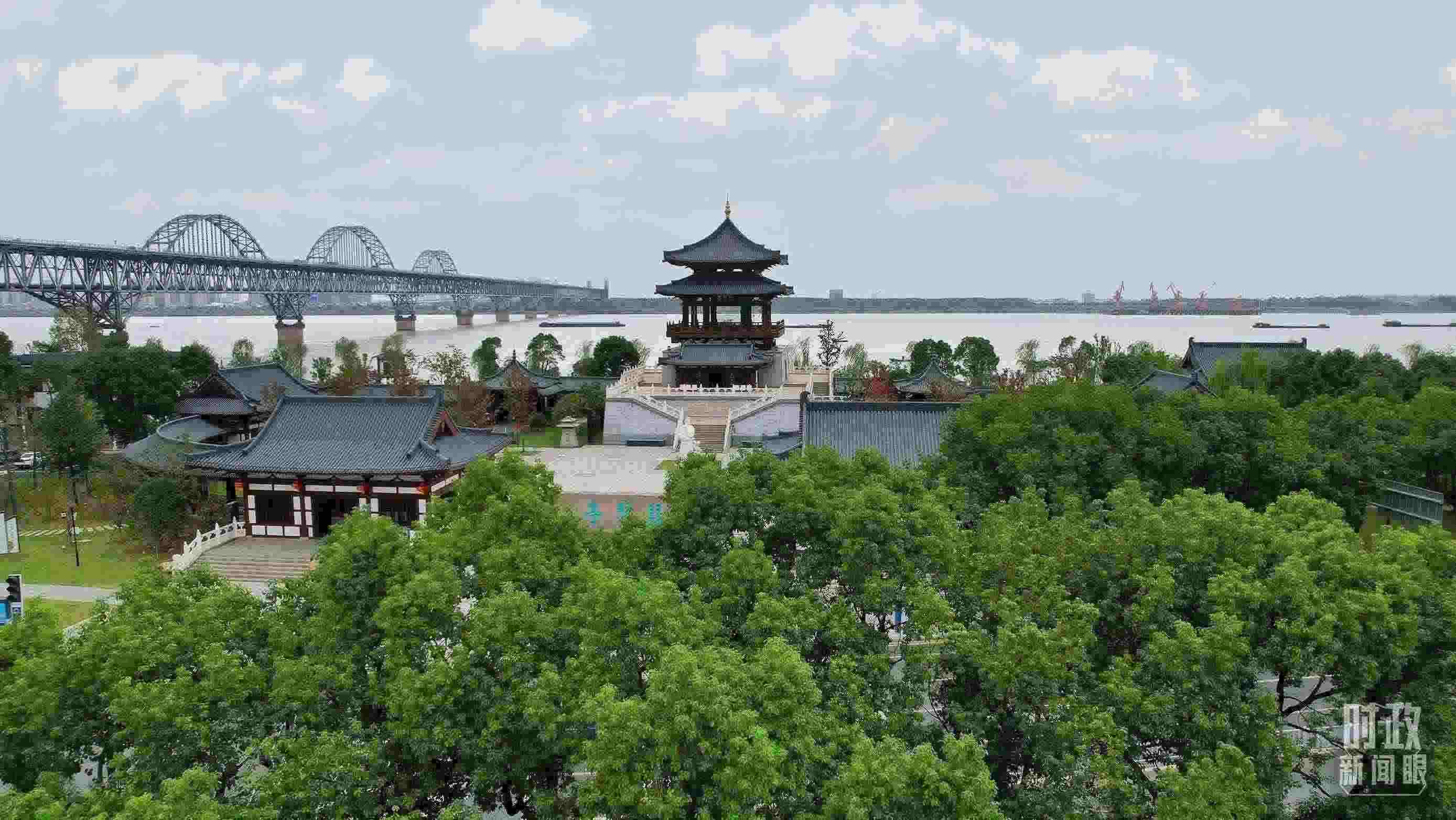 △長江國家文化公園九江城區(qū)段。（總臺記者劉陽拍攝）