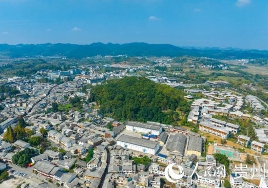 航拍舊州古鎮(zhèn)。人民網(wǎng) 陽茜攝