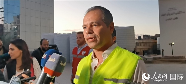 埃及衛(wèi)生部官員艾哈邁德·馬赫迪在接受記者采訪。人民網(wǎng)記者 沈小曉攝