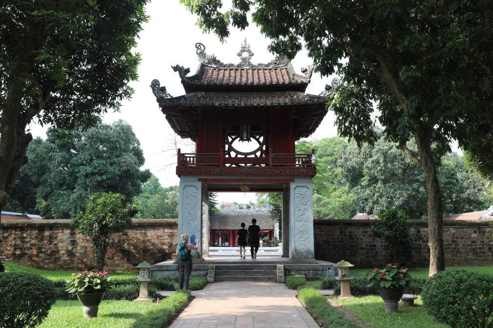 這是越南首都河內文廟內的奎文閣。