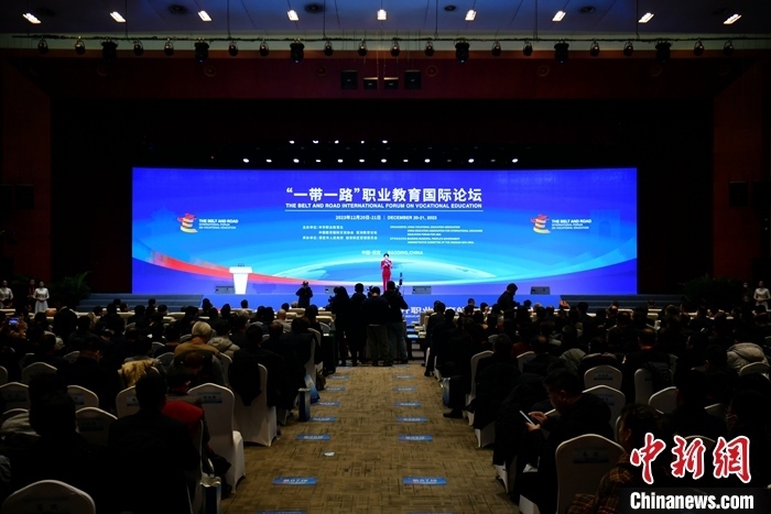 圖為 “一帶一路”職業(yè)教育國際論壇現(xiàn)場。 中新社記者 韓冰 攝