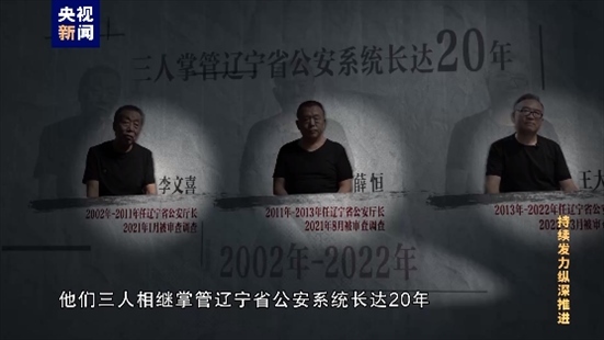 △李文喜、薛恒、王大偉在2021至2022年間先后落馬。