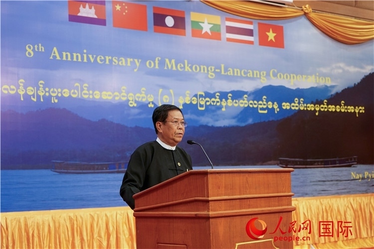 緬甸副總理兼外交部長丹穗致辭。人民網記者 謝佳君攝