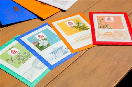 《四季故宮》藏書票。故宮博物院供圖