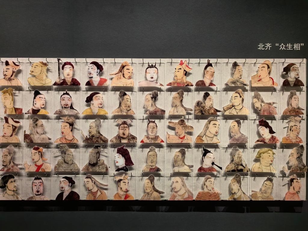 太原北齊壁畫博物館從山西北朝壁畫中提取人物元素展現(xiàn)當(dāng)時(shí)民族融合、文化交流。太原北齊壁畫博物館供圖