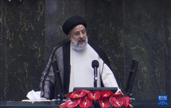 據(jù)伊朗邁赫爾通訊社20日報道，伊朗總統(tǒng)萊希在直升機事故中遇難。這是2021年8月5日拍攝的易卜拉欣·萊希的資料照片。 新華社發(fā)（賈瓦德攝）