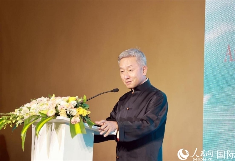 張益明大使致辭。人民網(wǎng)記者 管克江攝