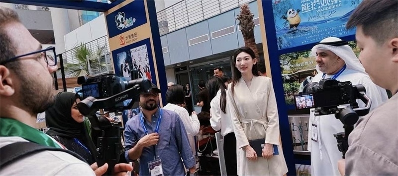 中國聯(lián)合展臺引發(fā)阿拉伯媒體關(guān)注。主辦方供圖