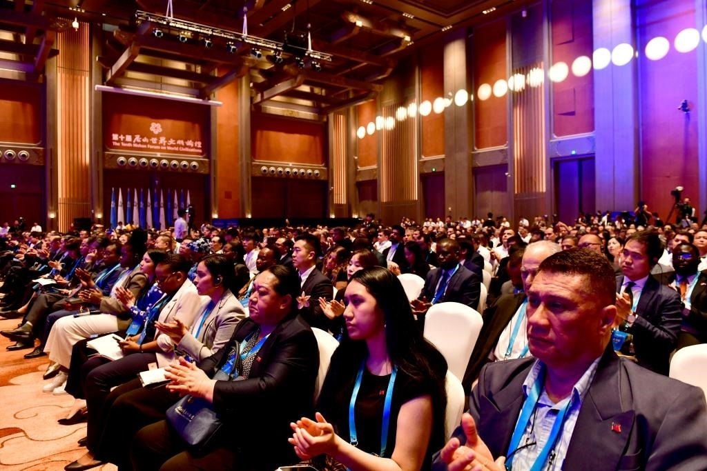 與會嘉賓出席第十屆尼山世界文明論壇。新華社記者 郭緒雷 攝