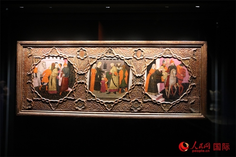 展覽“傳奇之旅：馬可·波羅與絲綢之路上的世界”展品。人民網(wǎng) 殷韜攝