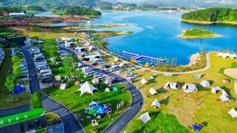 牛車河月亮灣露營(yíng)基地。受訪方供圖