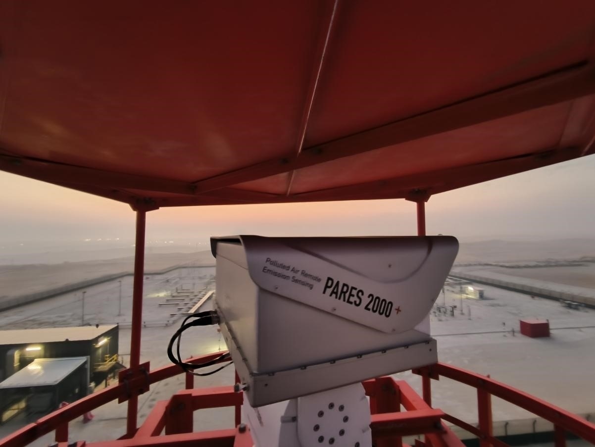 紅外線氣體監(jiān)測及智能預(yù)警系統(tǒng)主設(shè)備。振華石油供圖