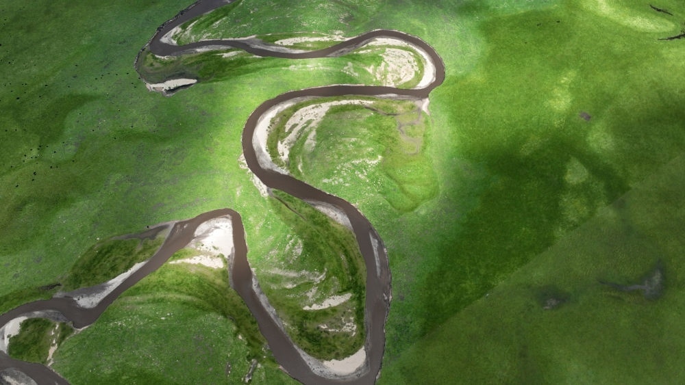 2023年7月6日在甘肅省甘南藏族自治州瑪曲縣拍攝的阿萬倉濕地景色（無人機(jī)照片）?，斍鷿竦卣嫉?62萬畝，是黃河上游重要的水源涵養(yǎng)區(qū)和生態(tài)功能區(qū)，被譽(yù)為“黃河之腎”。