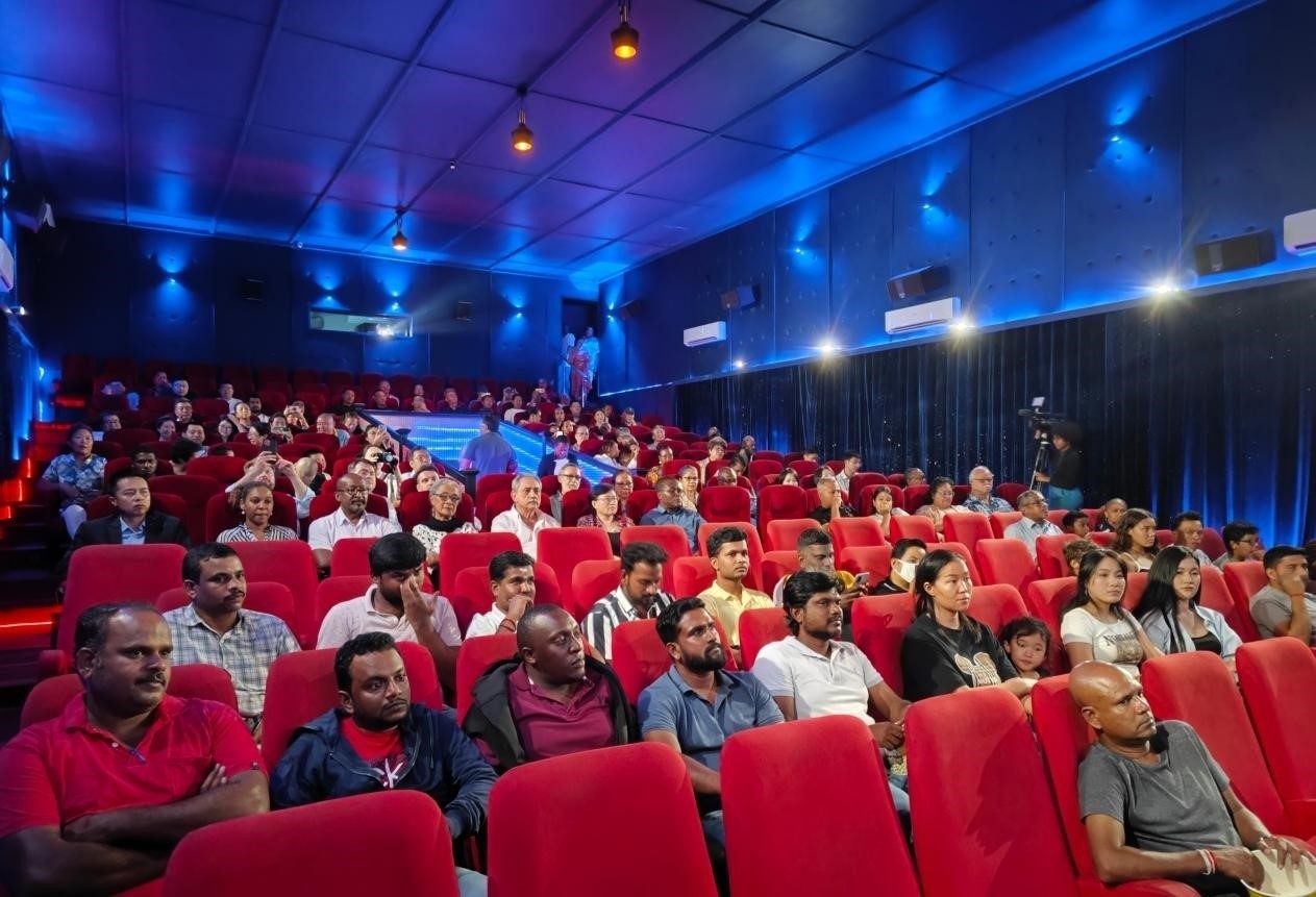 塞舌爾首屆中國電影節(jié)開幕式現(xiàn)場。林育楠 攝