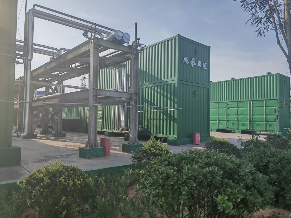 2024年9月4日，位于鵬飛集團的電解水制氫項目。新華社記者 王勁玉 攝