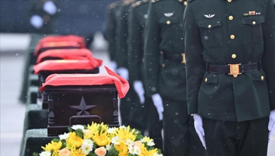 2023年11月，第十批在韓中國人民志愿軍烈士遺骸回到祖國