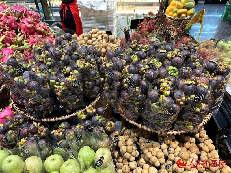 泰國超市售賣的山竹。人民網(wǎng)記者 簡承淵攝