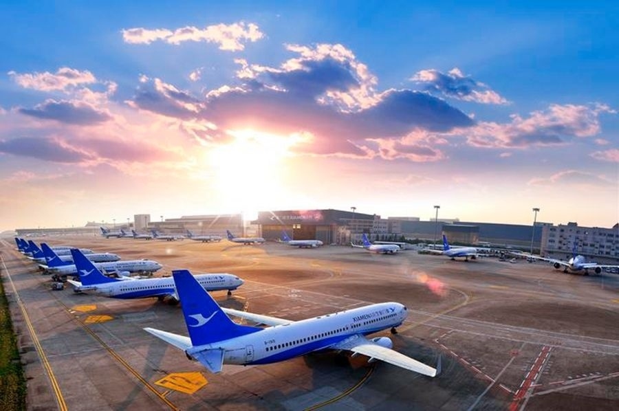 這是如今廈門航空的機(jī)隊照片。（廈門航空有限公司供圖）