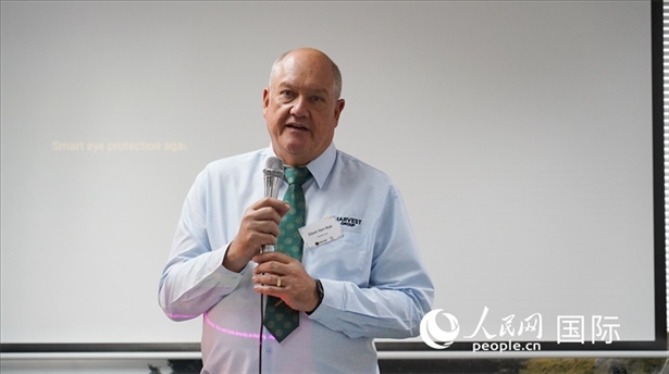 碩豐集團(tuán)市場(chǎng)總監(jiān)迪恩·范·維克發(fā)言。人民網(wǎng) 張茜攝