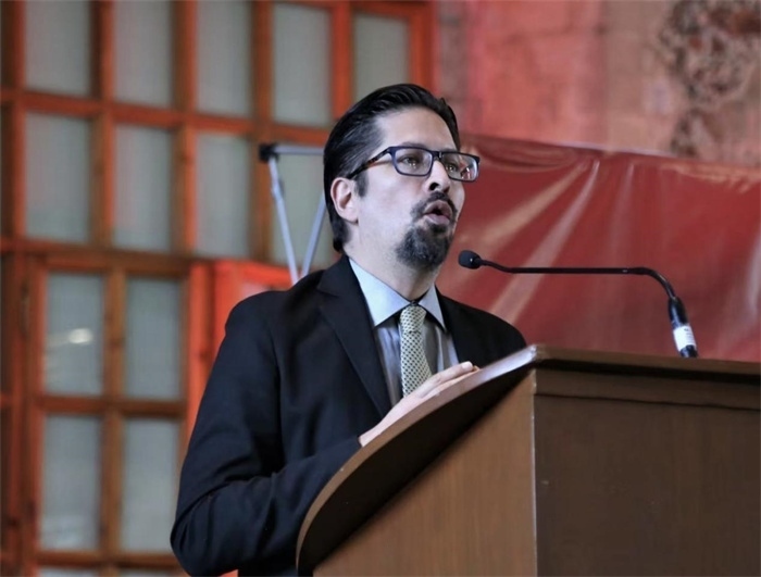 何塞·雷伊瓦作主旨發(fā)言。主辦方供圖