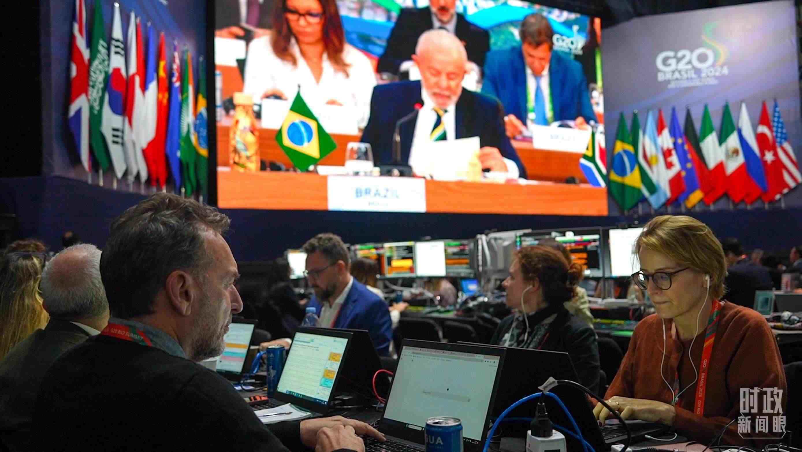 △G20里約峰會(huì)媒體中心。（總臺(tái)央視記者盧心雨拍攝）