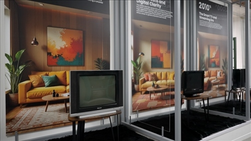 海信顯示技術(shù)展示畫(huà)作。海信南非公司供圖