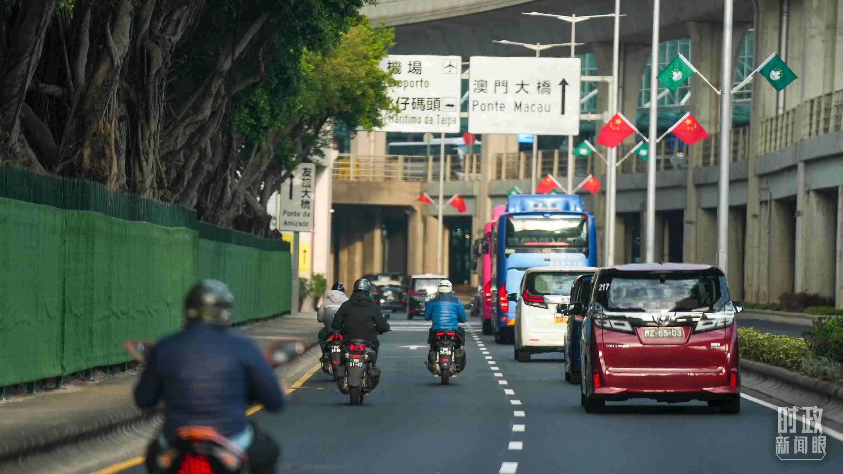 △澳門街頭。（總臺記者李晉拍攝）