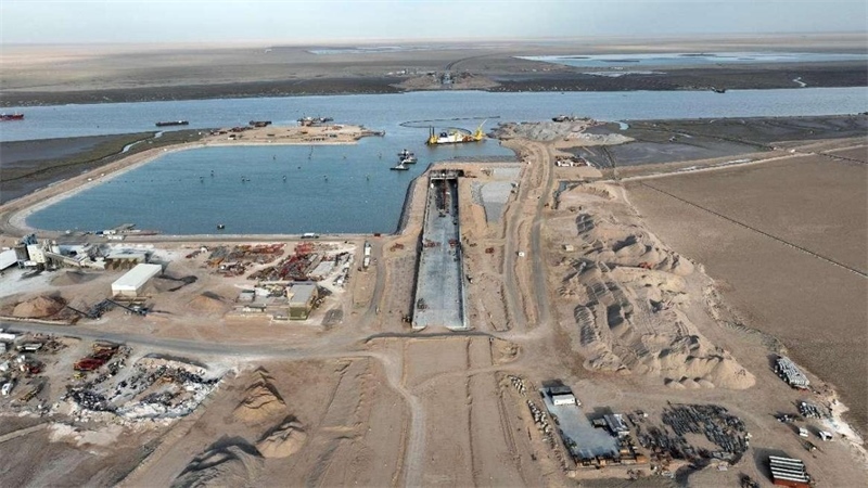 施工現(xiàn)場一景。中交天津航道局有限公司供圖