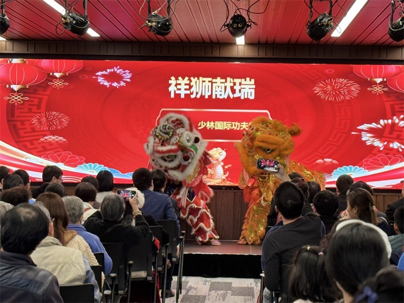 活動(dòng)現(xiàn)場舞獅表演。主辦方供圖