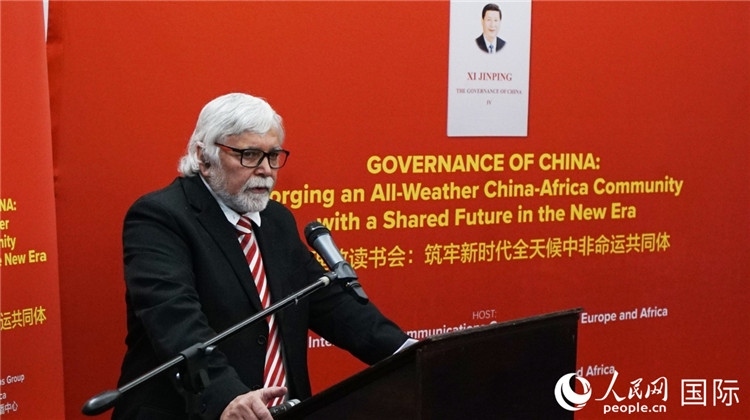 南部非洲科學、工程、技術、教育協(xié)會執(zhí)行副總裁楊煥嶺。人民網(wǎng) 劉暢攝